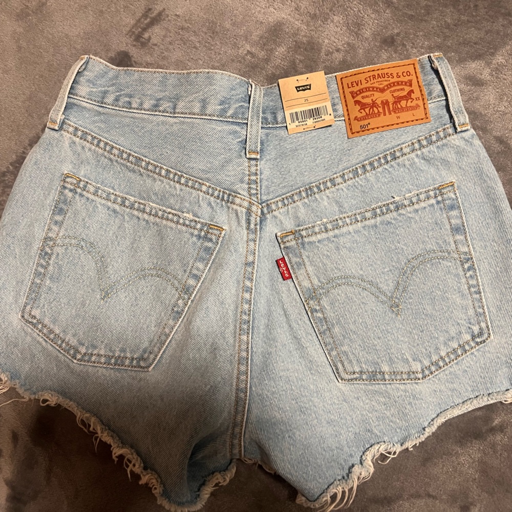 NWT Levi's Classic Light Blue Denim Cutoffs